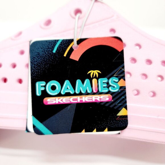Skechers kids Foamies Machine Washable Pink Slip-On Shoes Size 3 - Picture 4 of 13